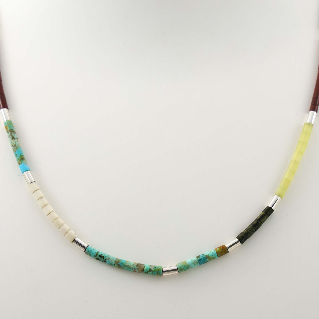 Multi-Stone Heishi Necklace
