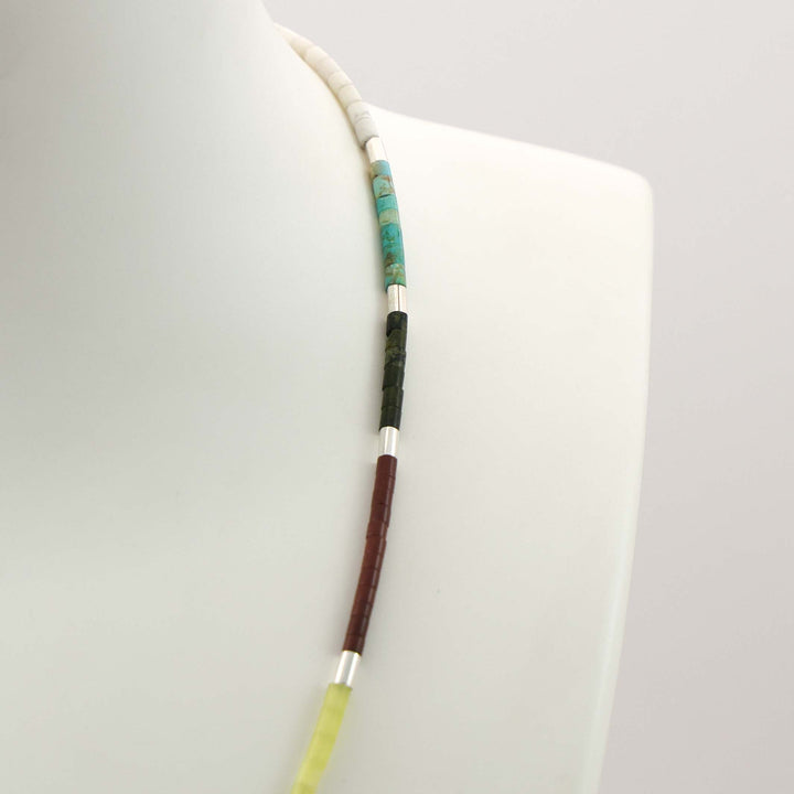 Multi-Stone Heishi Necklace