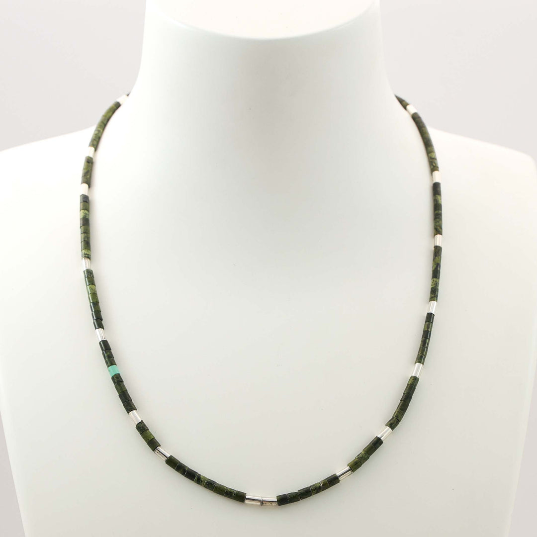 Serpentine Heishi Bead Necklace
