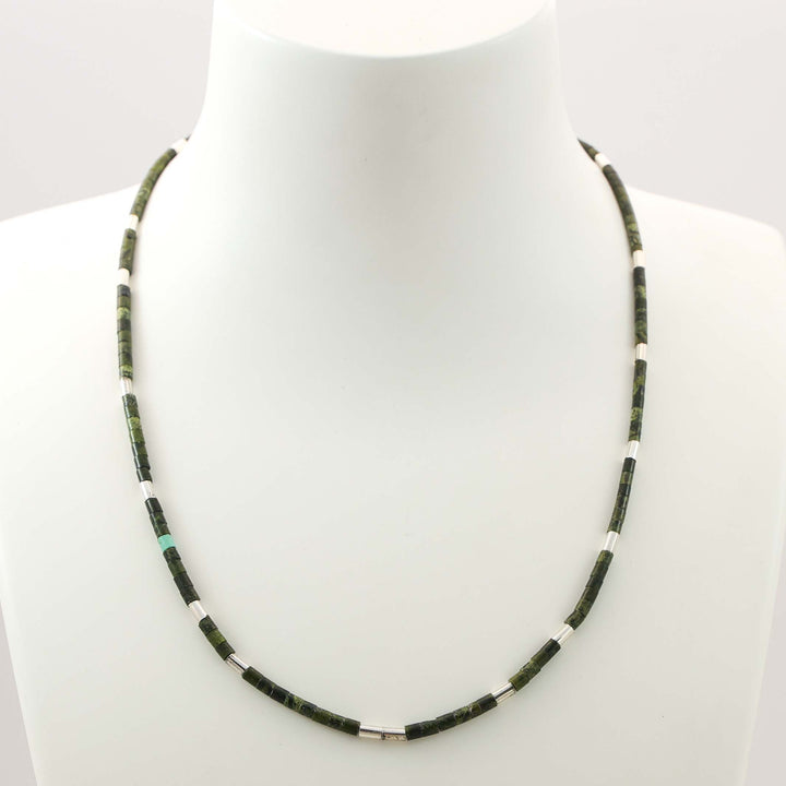 Serpentine Heishi Bead Necklace