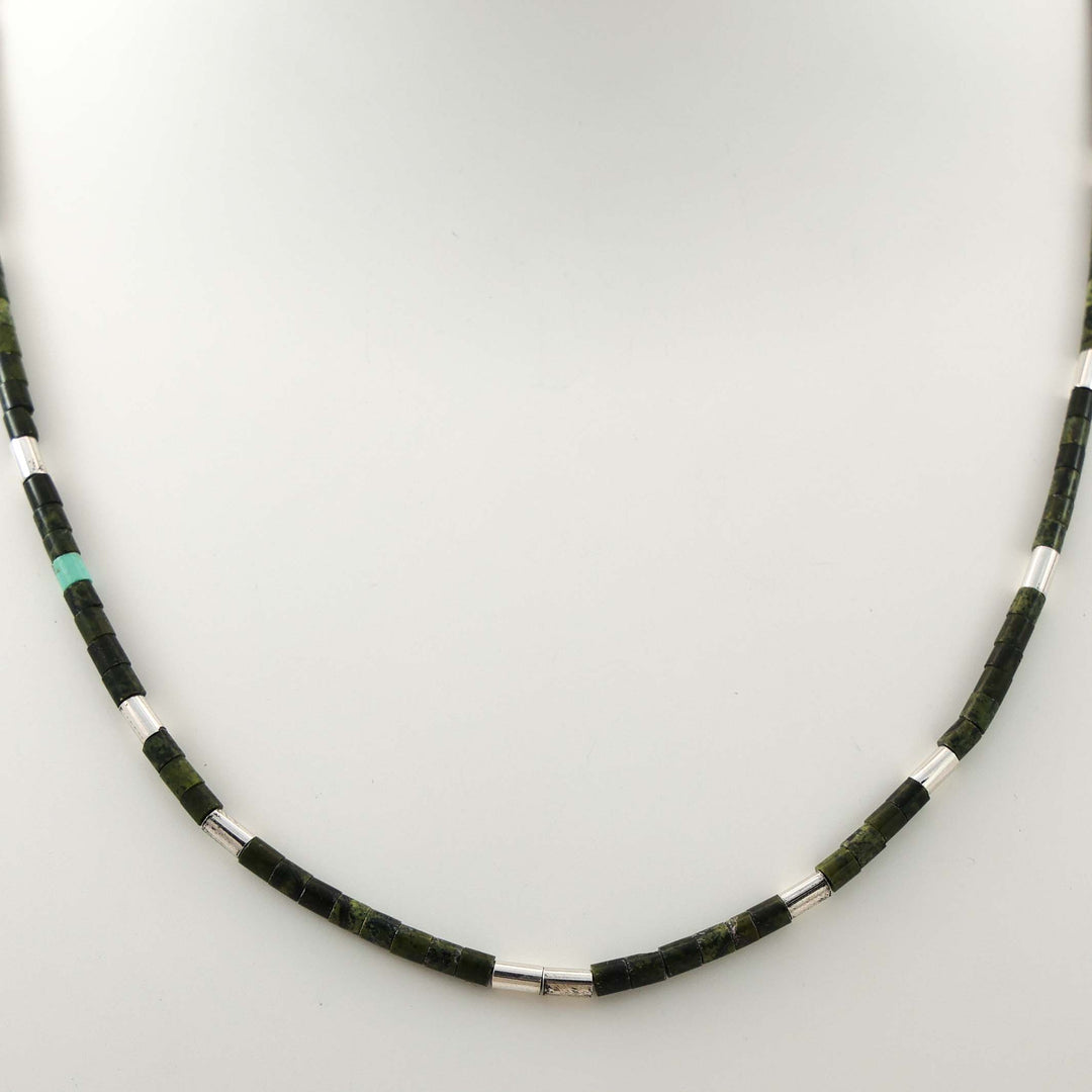 Serpentine Heishi Bead Necklace