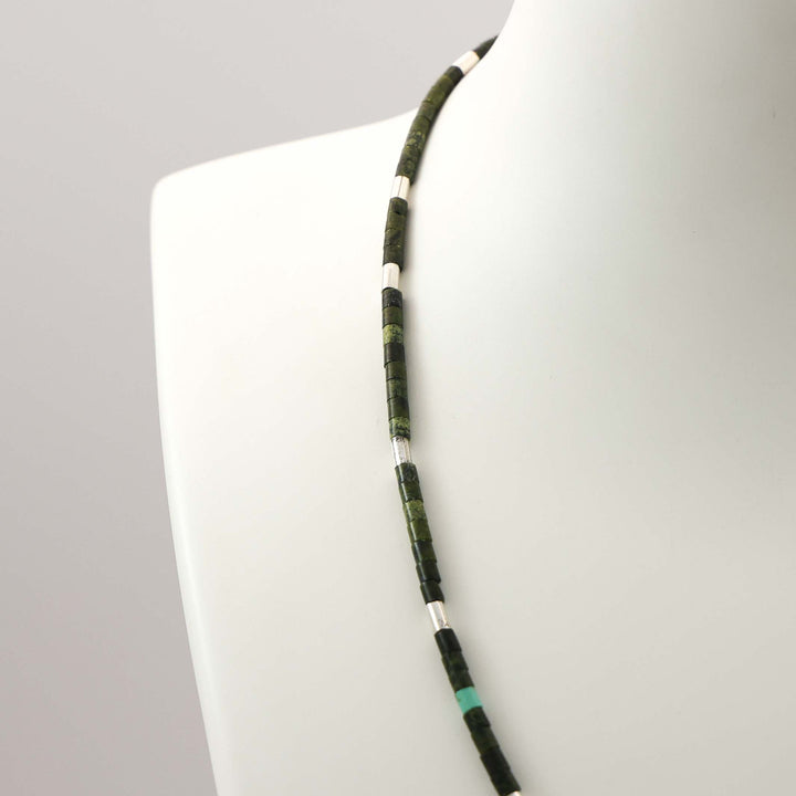 Serpentine Heishi Bead Necklace