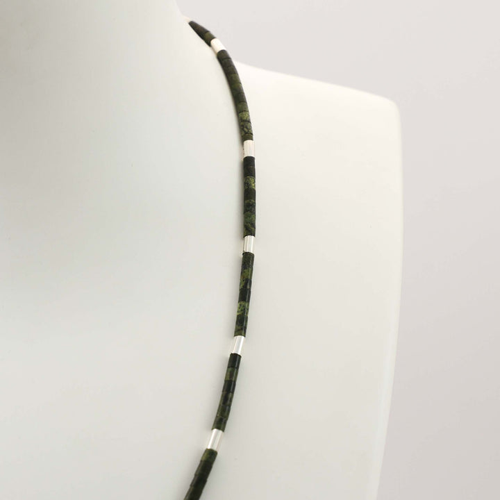 Serpentine Heishi Bead Necklace