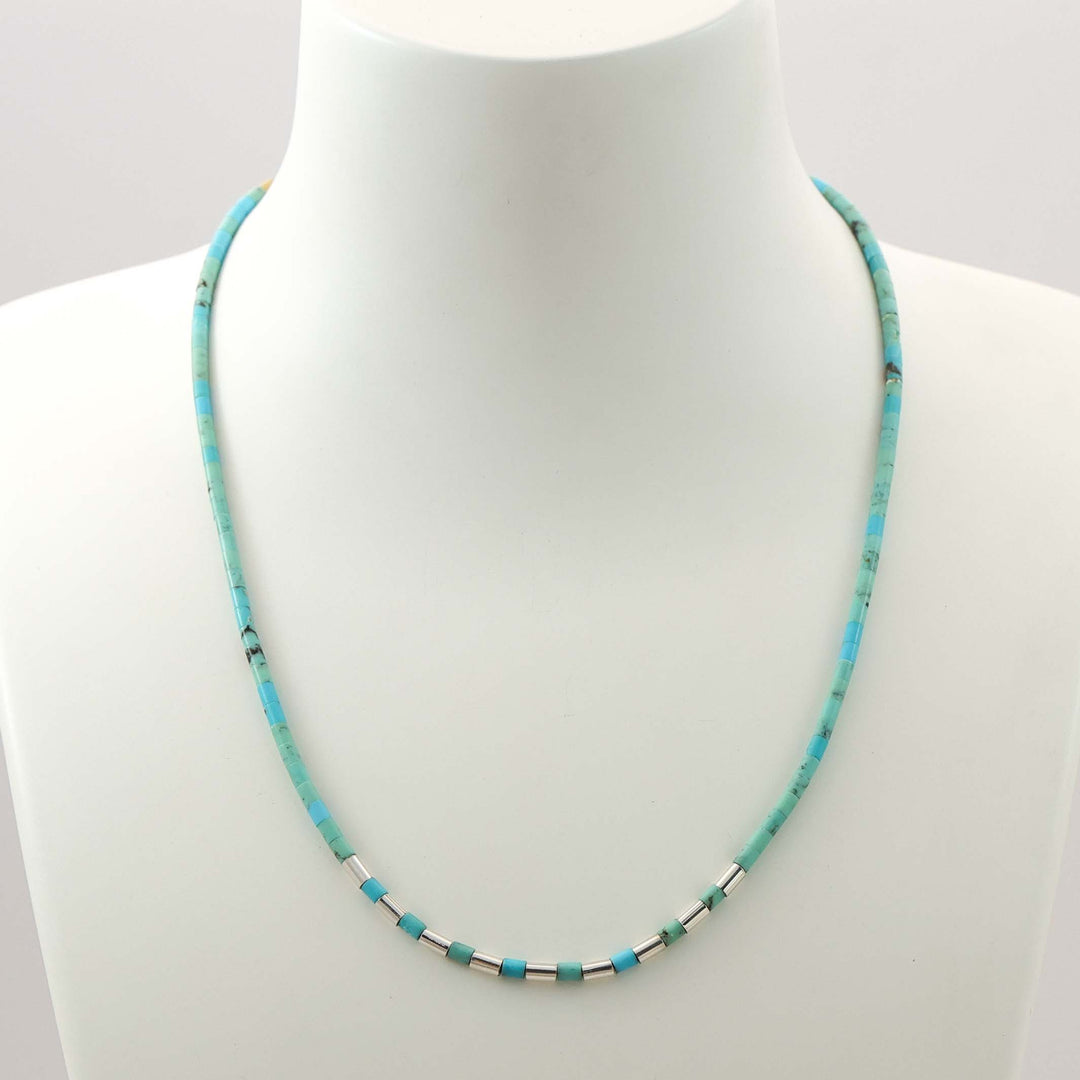 Turquoise Heishi Bead Necklace