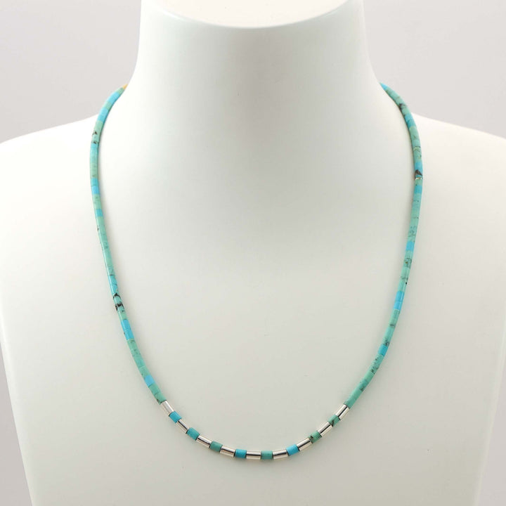 Turquoise Heishi Bead Necklace