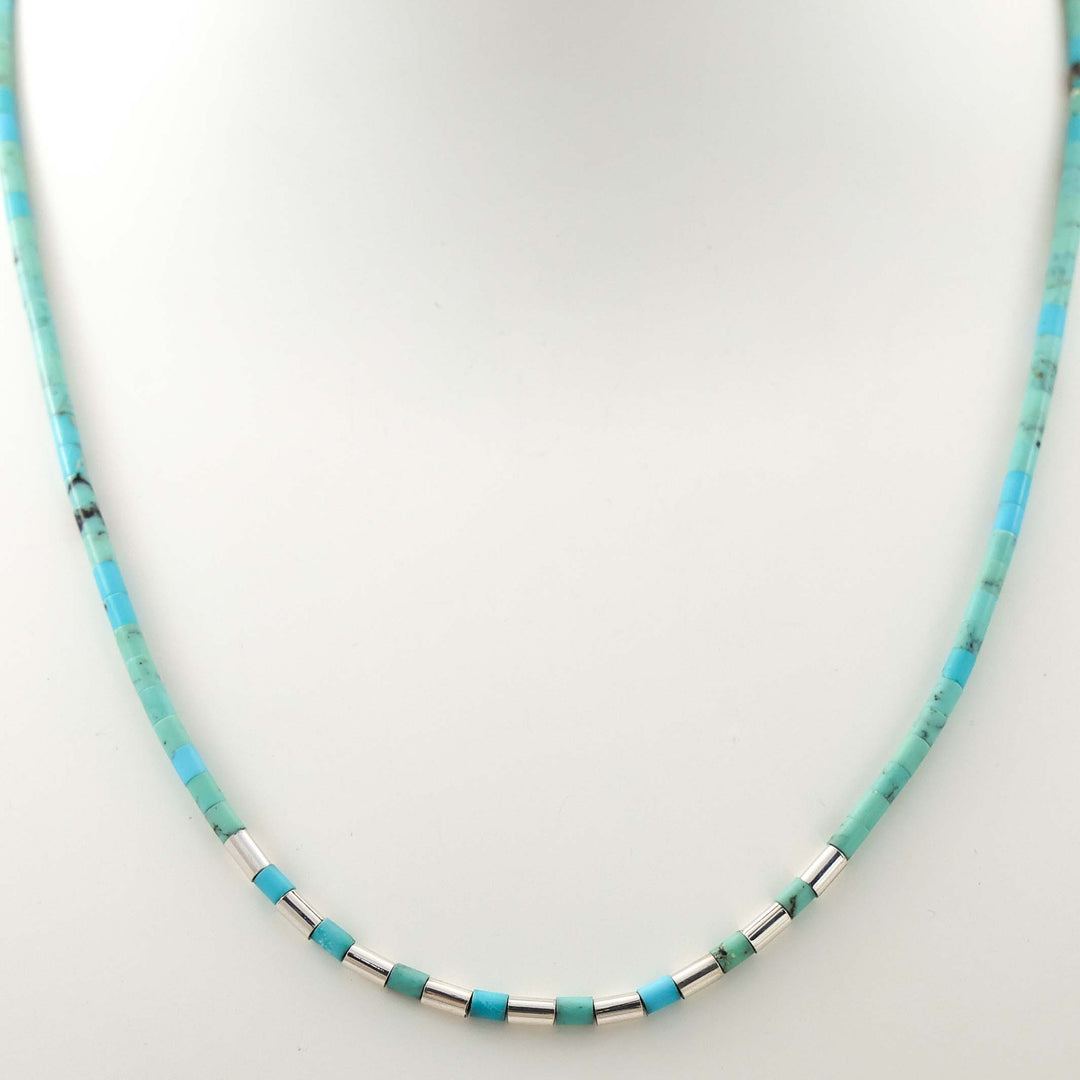 Turquoise Heishi Bead Necklace