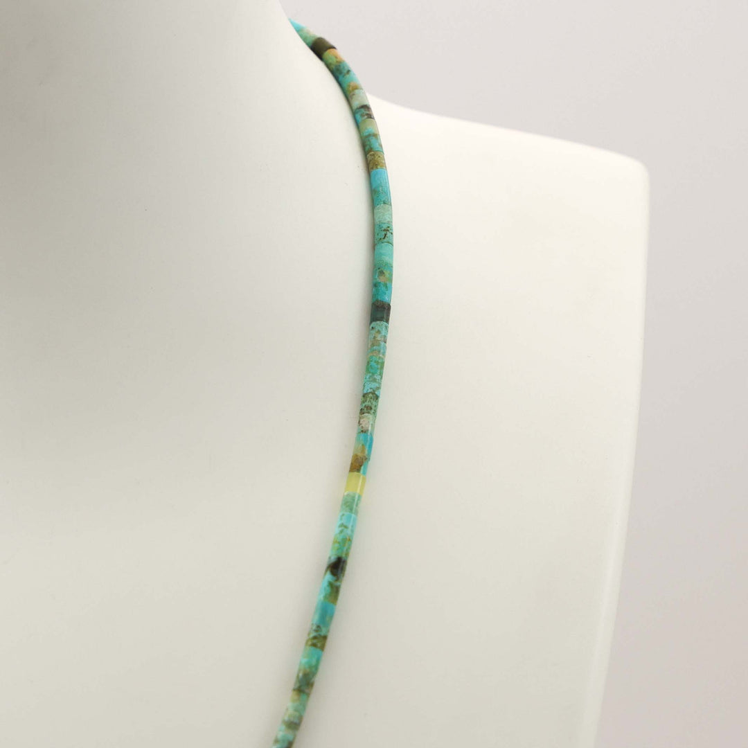 Turquoise Heishi Bead Necklace