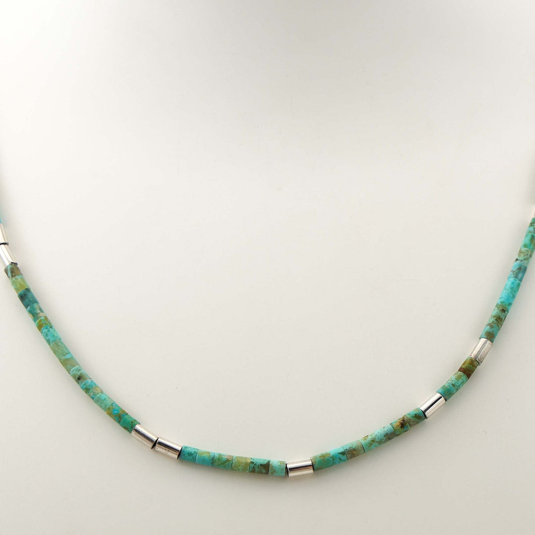 Turquoise Heishi Bead Necklace