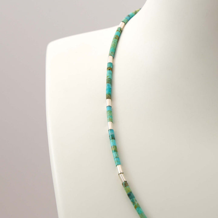 Turquoise Heishi Bead Necklace