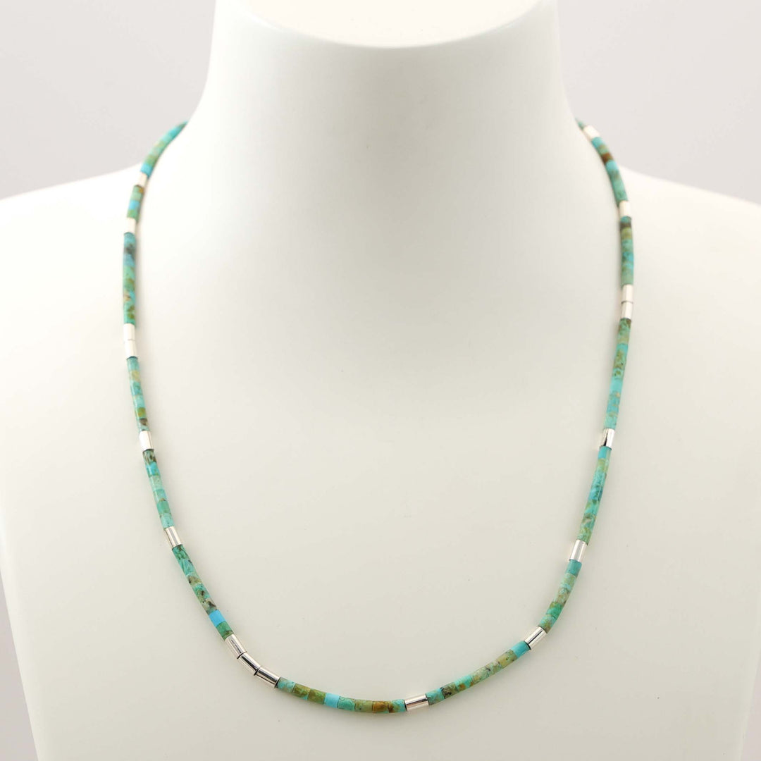 Turquoise Heishi Bead Necklace