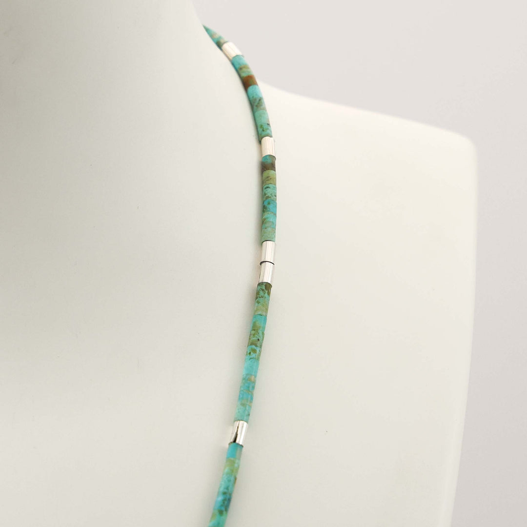 Turquoise Heishi Bead Necklace