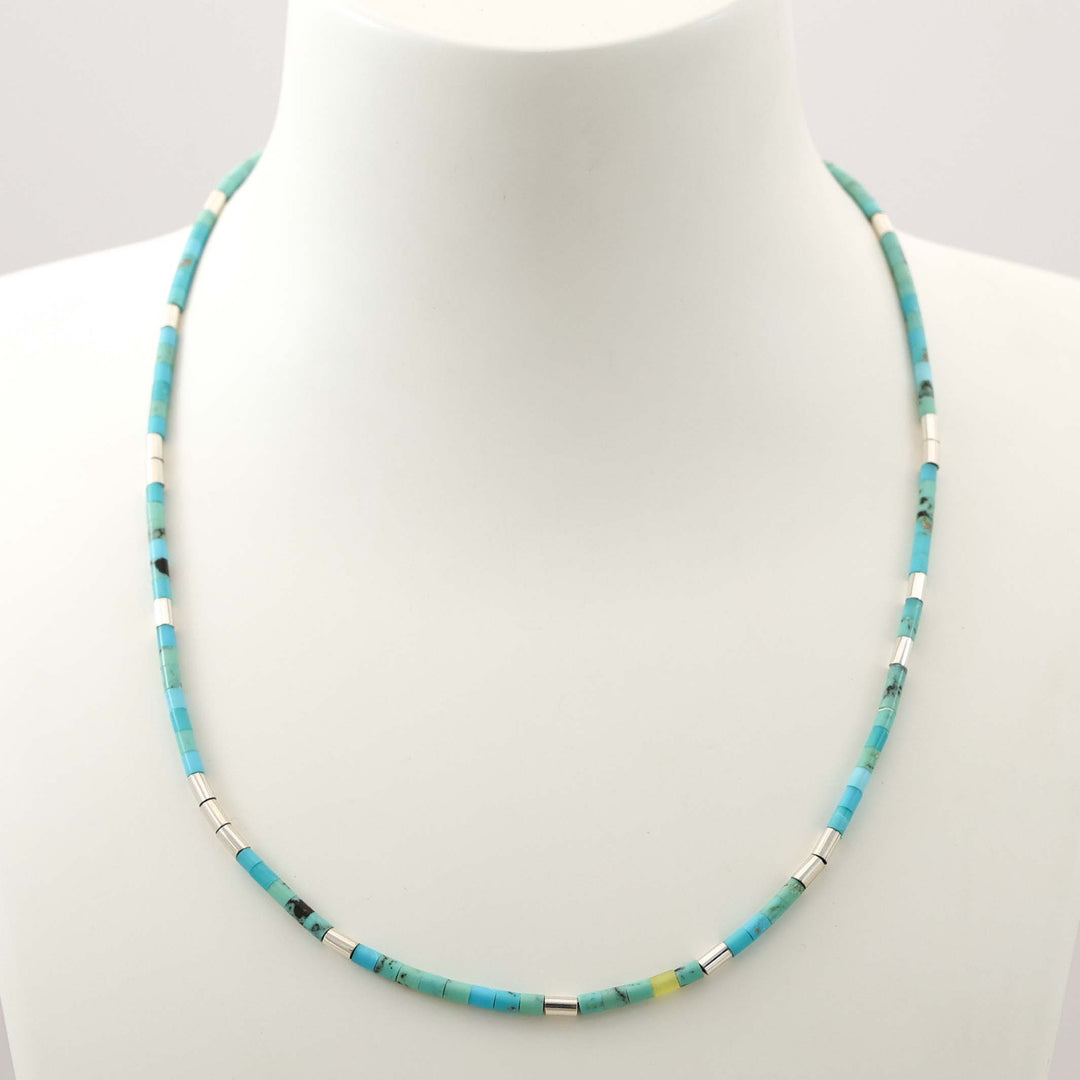 Turquoise Heishi Bead Necklace
