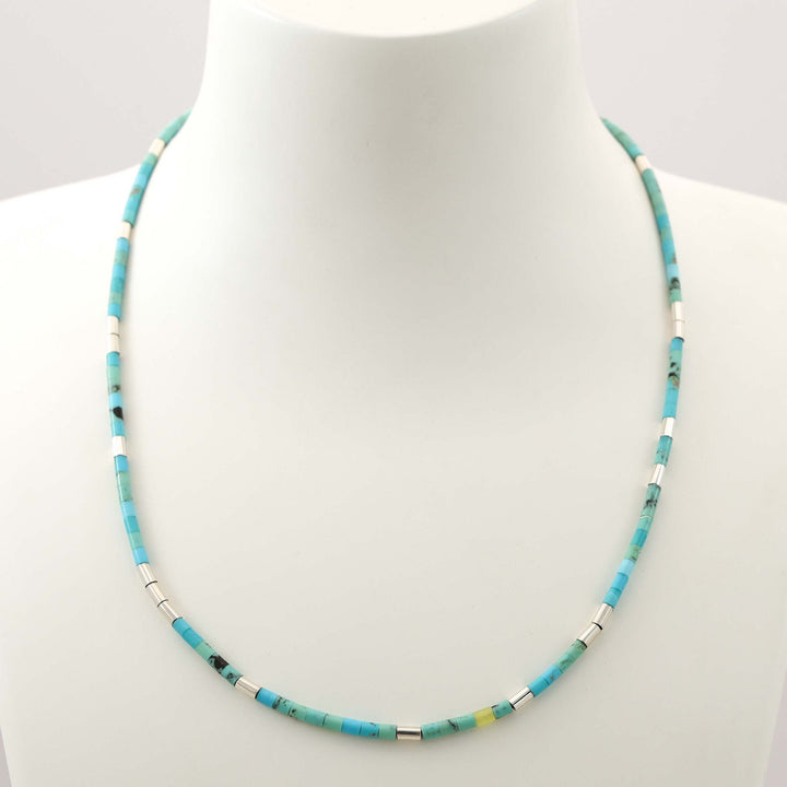 Turquoise Heishi Bead Necklace