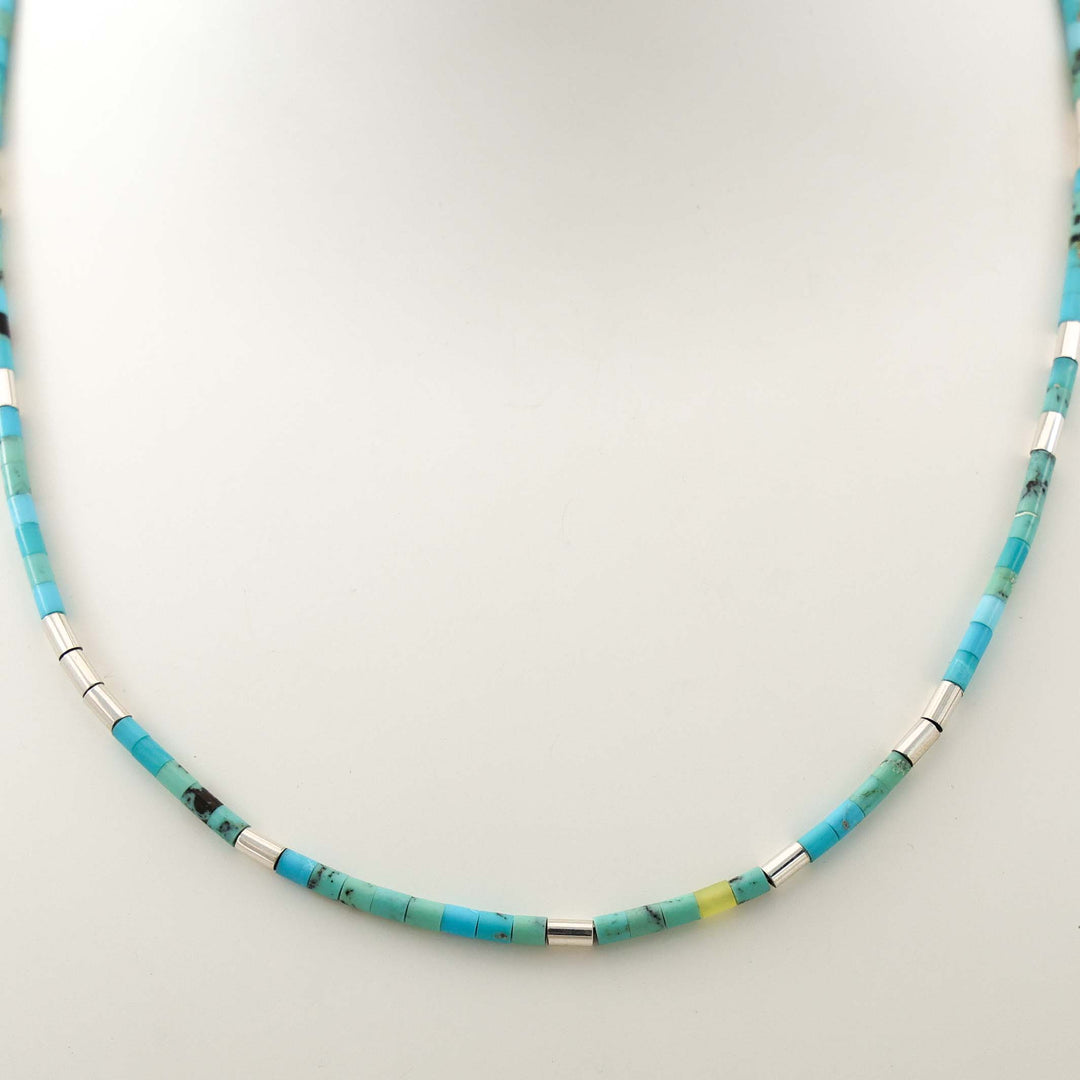 Turquoise Heishi Bead Necklace