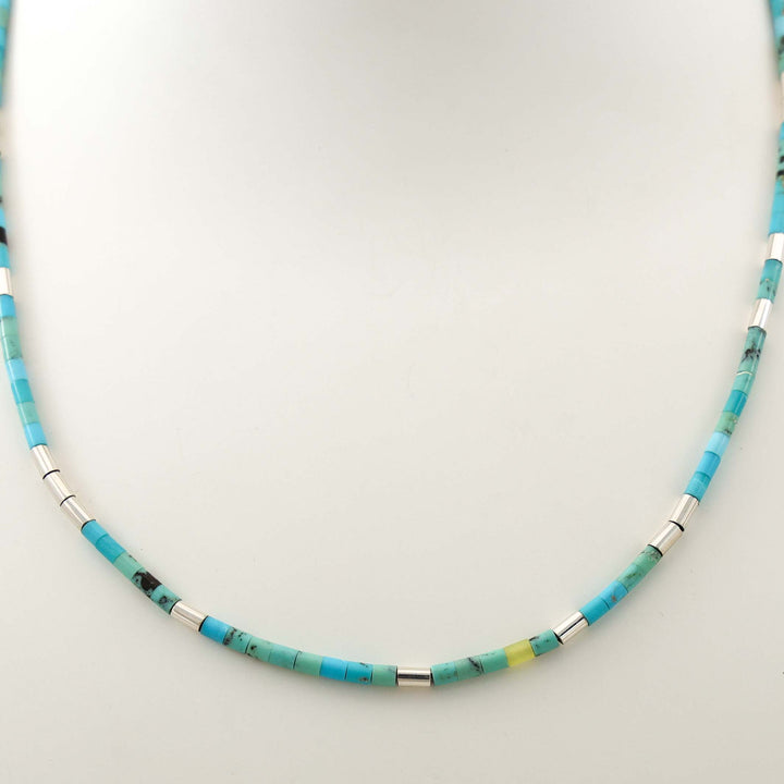 Turquoise Heishi Bead Necklace