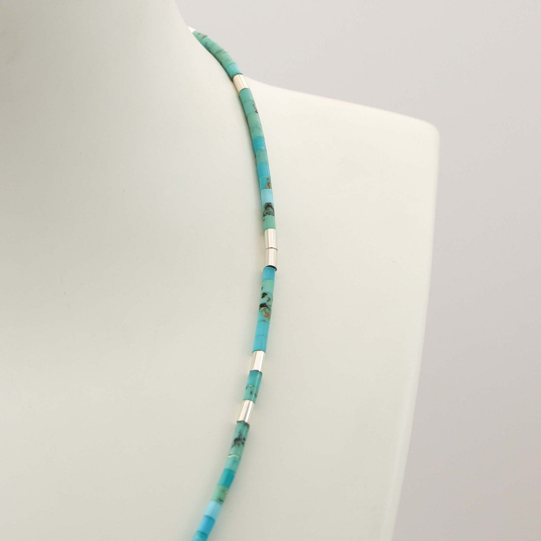Turquoise Heishi Bead Necklace