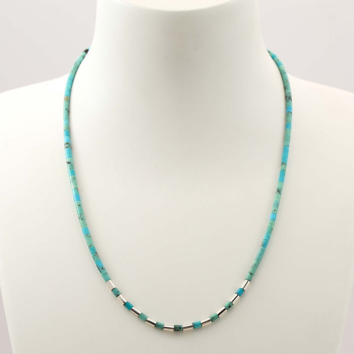 Turquoise Heishi Bead Necklace