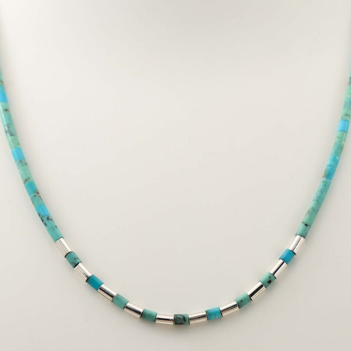 Turquoise Heishi Bead Necklace