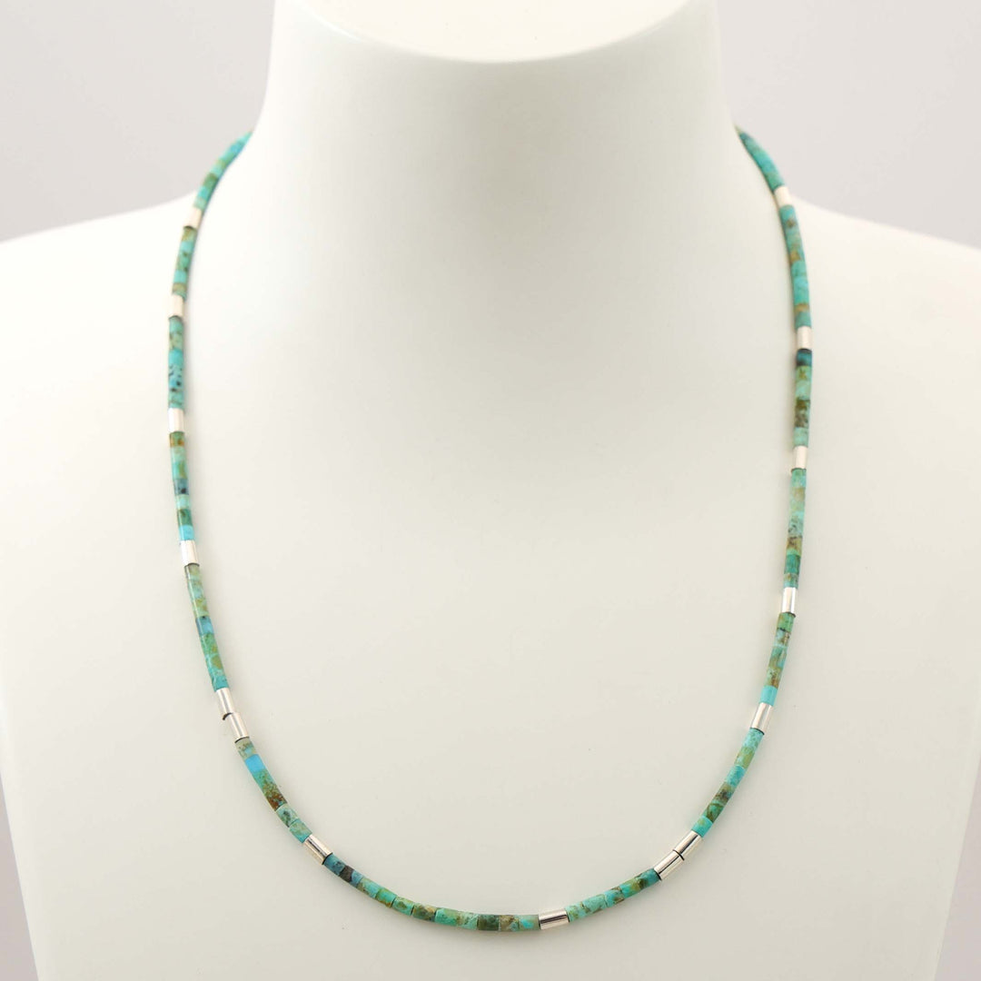 Turquoise Heishi Bead Necklace