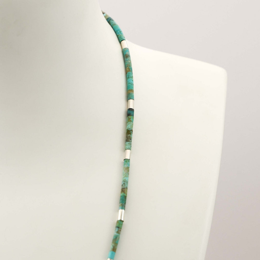 Turquoise Heishi Bead Necklace