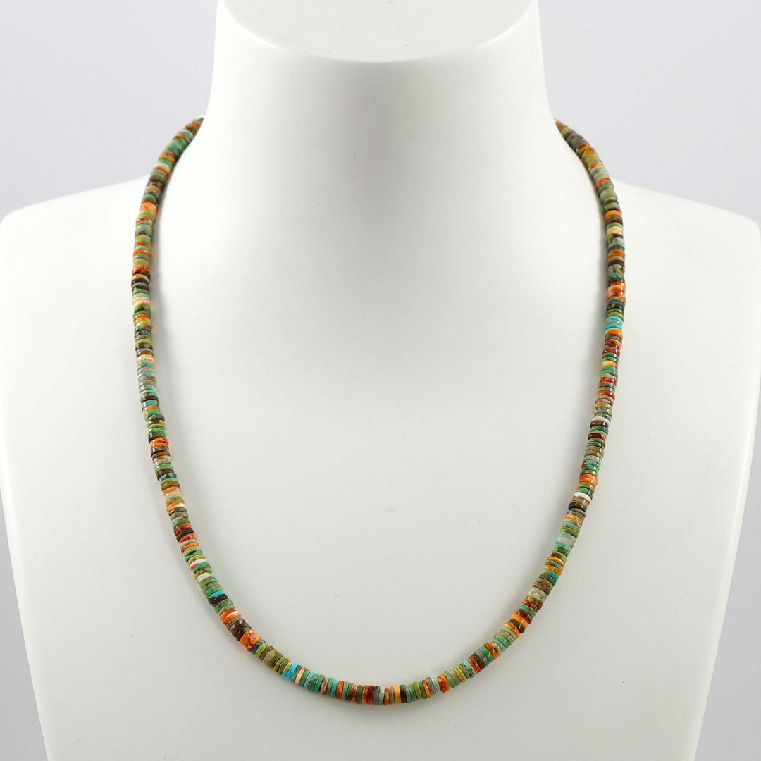Turquoise and Spiny Oyster Necklace