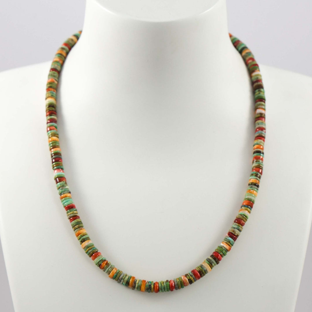 Turquoise and Spiny Oyster Necklace