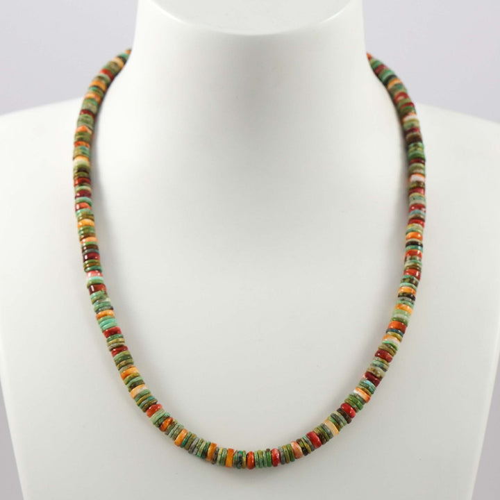 Turquoise and Spiny Oyster Necklace