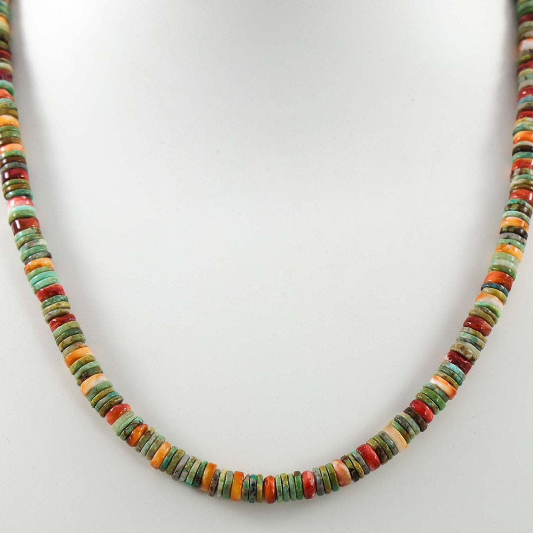 Turquoise and Spiny Oyster Necklace
