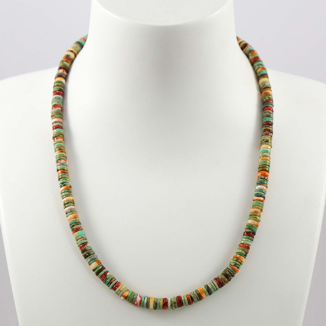Turquoise and Spiny Oyster Necklace