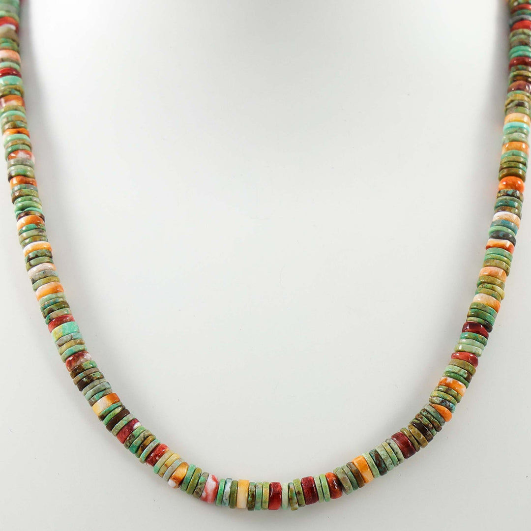 Turquoise and Spiny Oyster Necklace