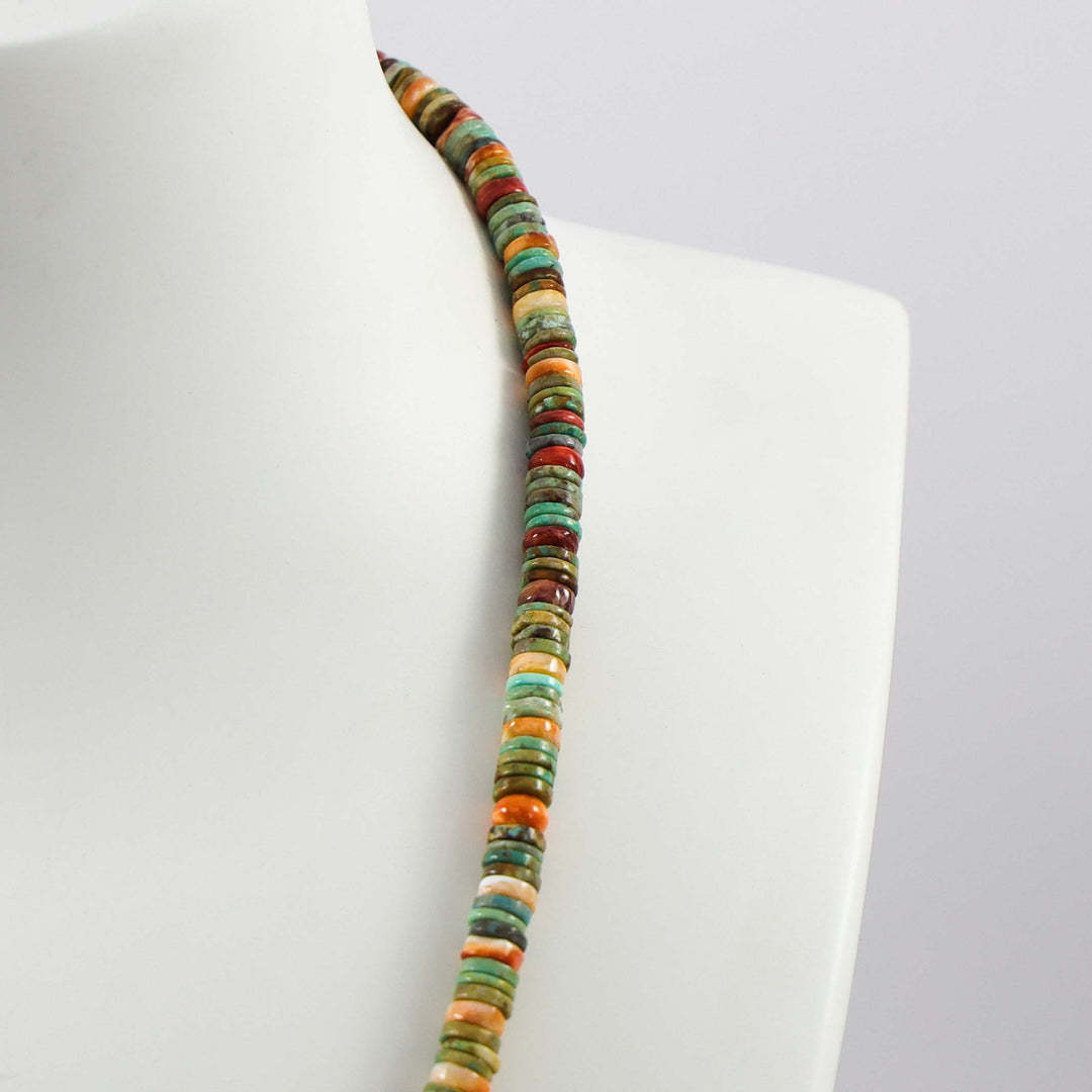 Turquoise and Spiny Oyster Necklace