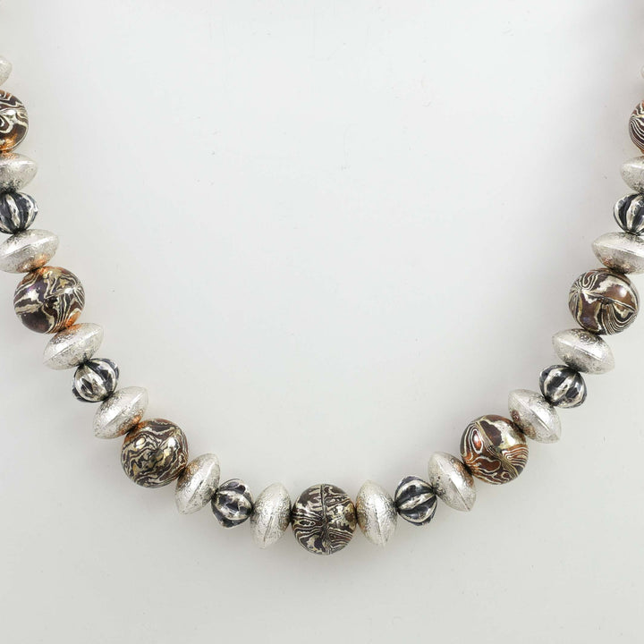 Mokume Bead Necklace