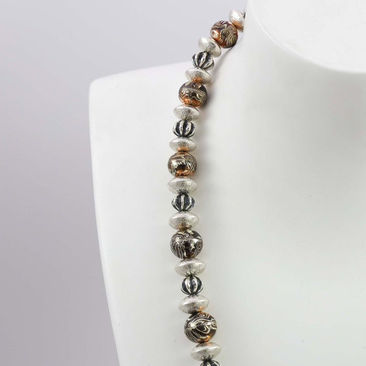 Mokume Bead Necklace