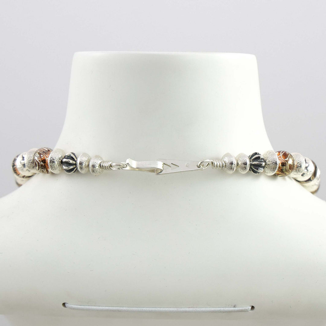Mokume Bead Necklace