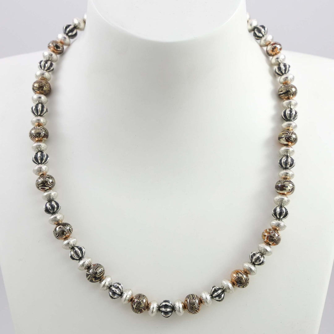 Mokume Bead Necklace