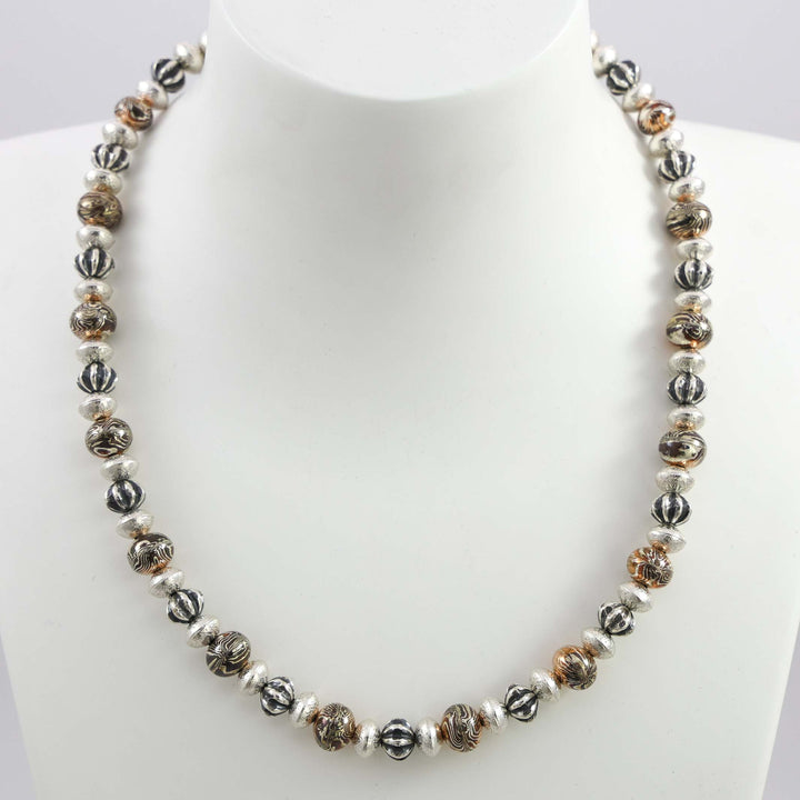 Mokume Bead Necklace