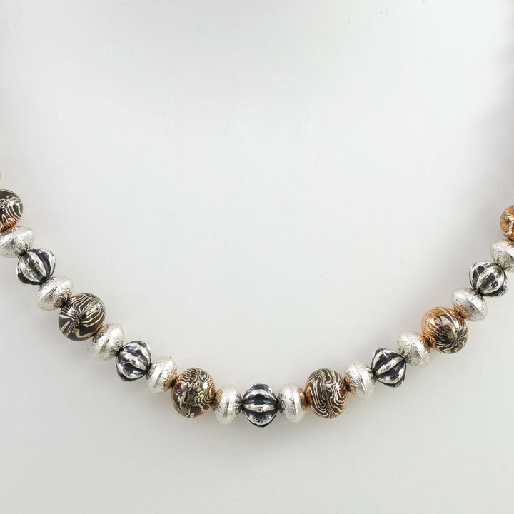 Mokume Bead Necklace