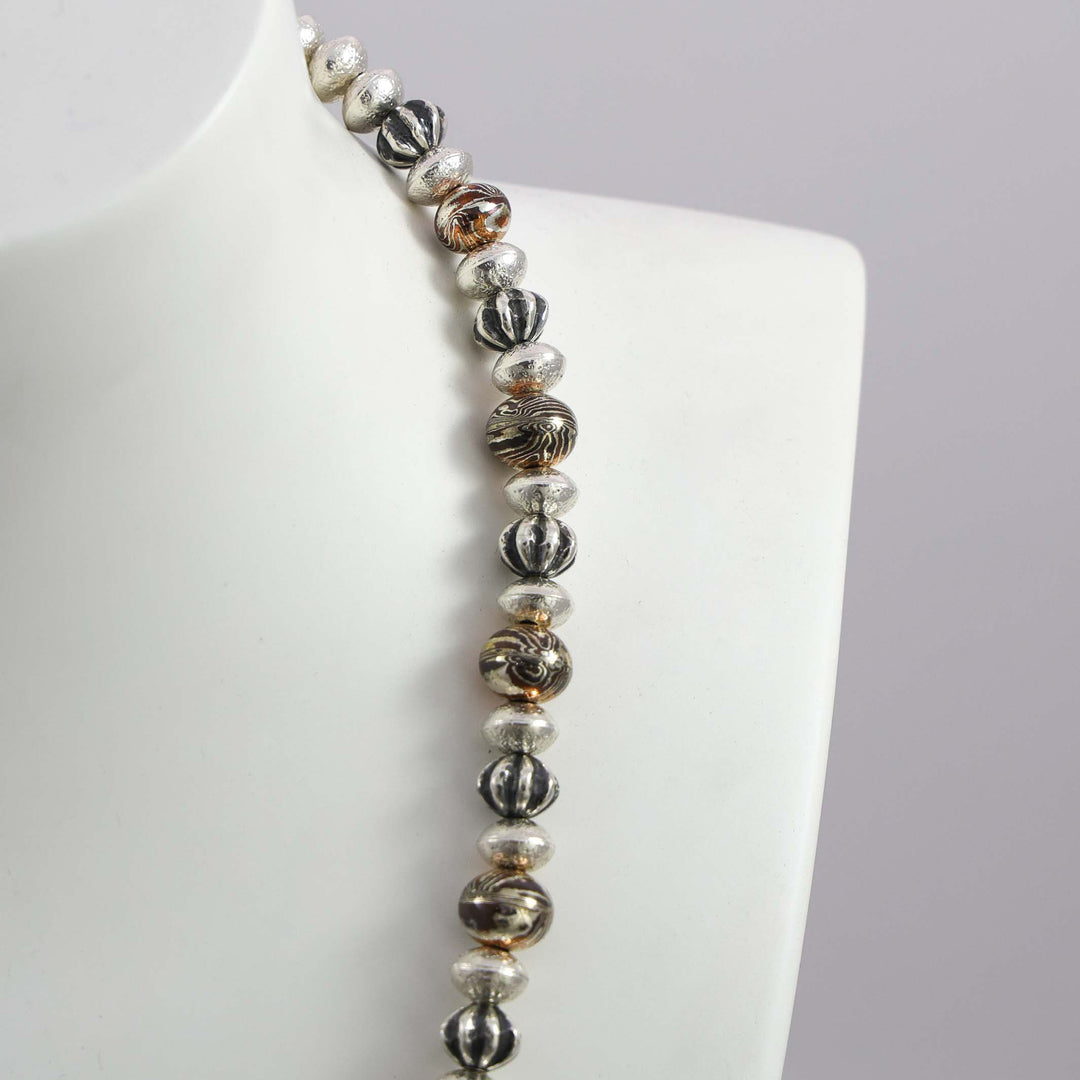Mokume Bead Necklace