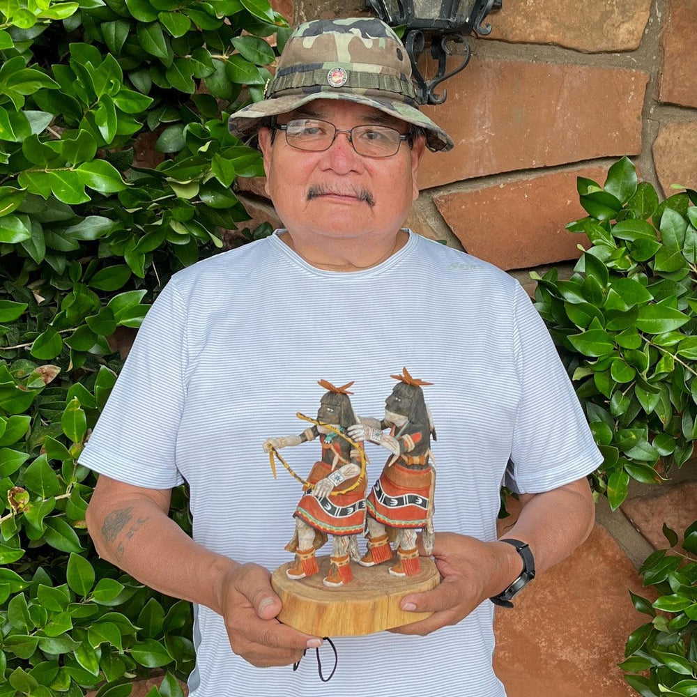 Snake Dancer Kachina Pair by Norbert Tewa - Garland's
