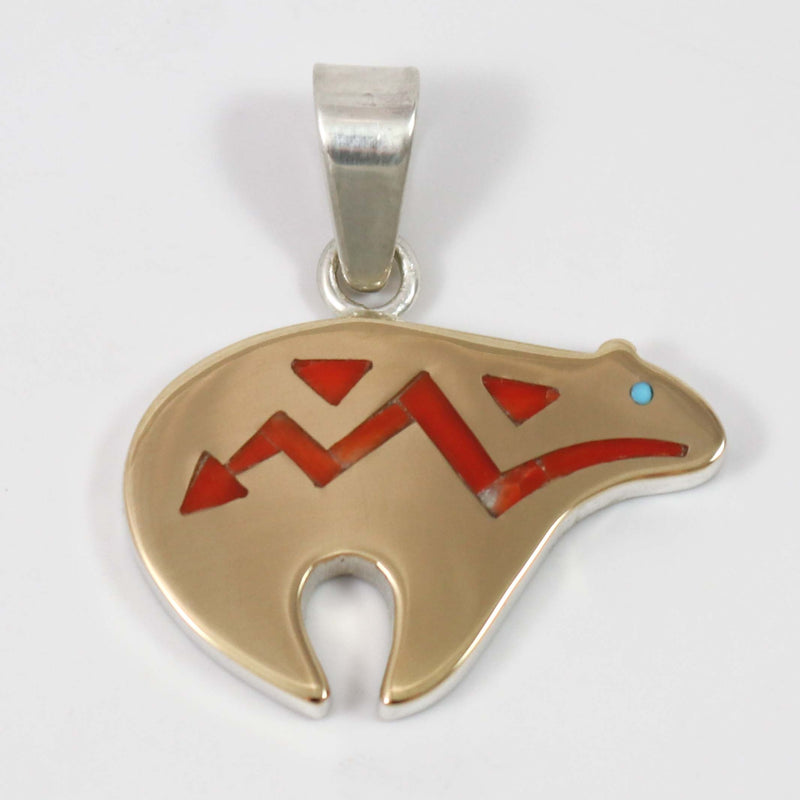 Coral Bear Pendant