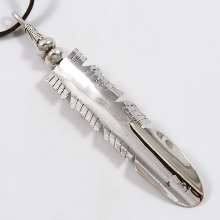 Feather Pendant on Leather