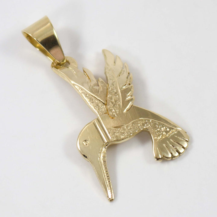 Gold Hummingbird Pendant