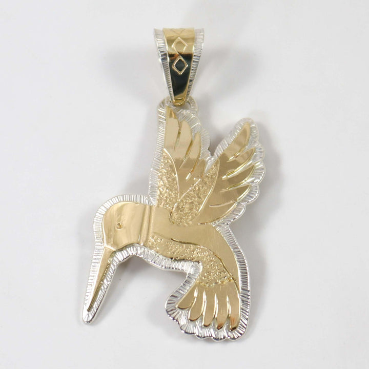 Gold Hummingbird Pendant by Dina Huntinghorse - Garland's