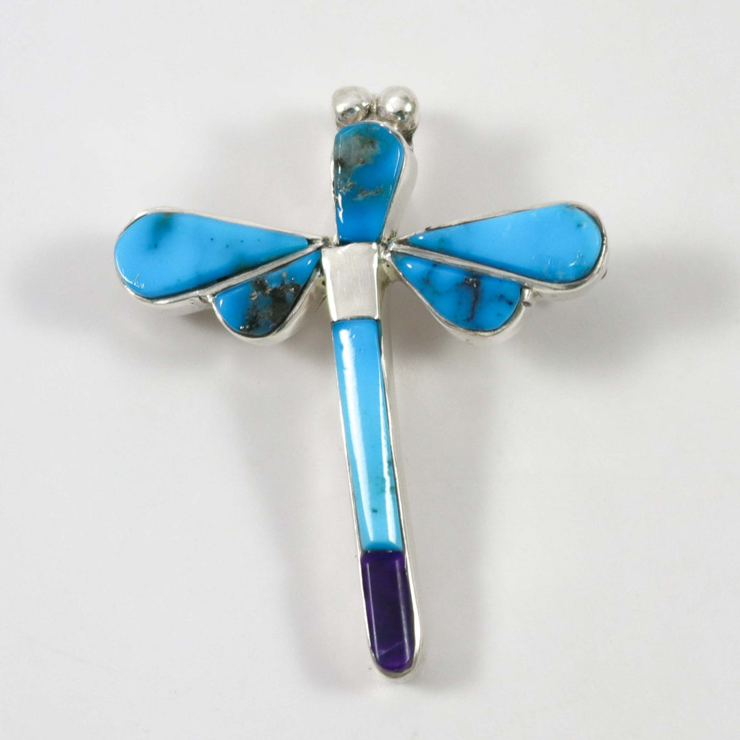 Morenci Turquoise Dragonfly Pin and Pendant