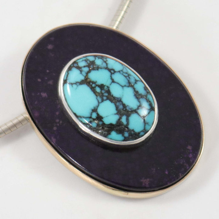 Turquoise and Sugilite Pendant by Curt Pfeffer - Garland's