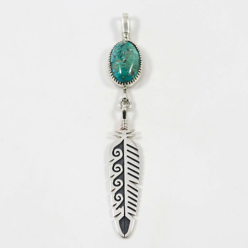 Turquoise Feather Pendant