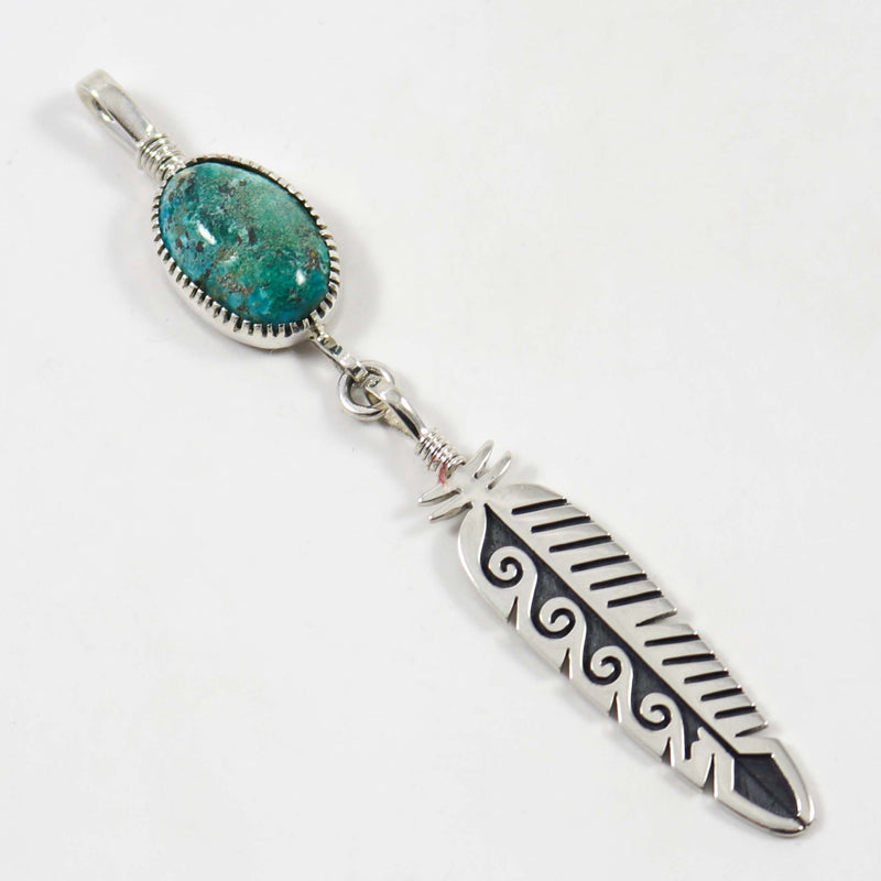 Turquoise Feather Pendant