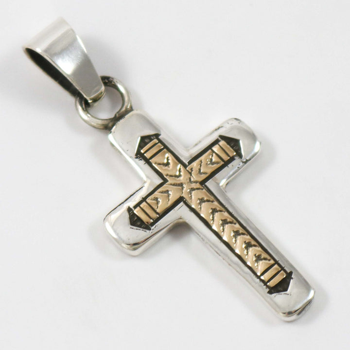 Gold on Silver Cross Pendant