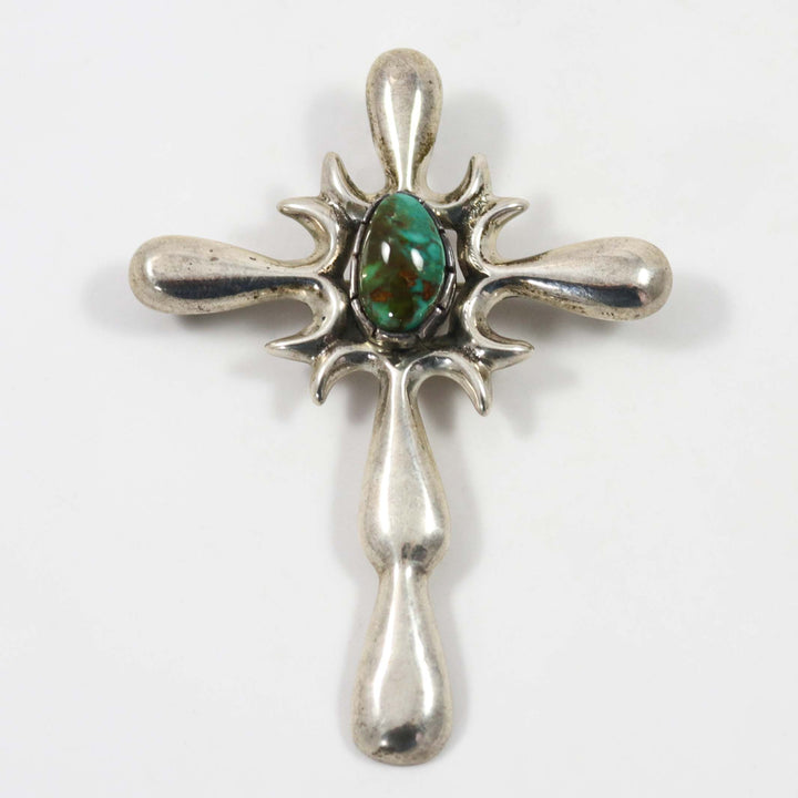 Turquoise Cross Pin and Pendant