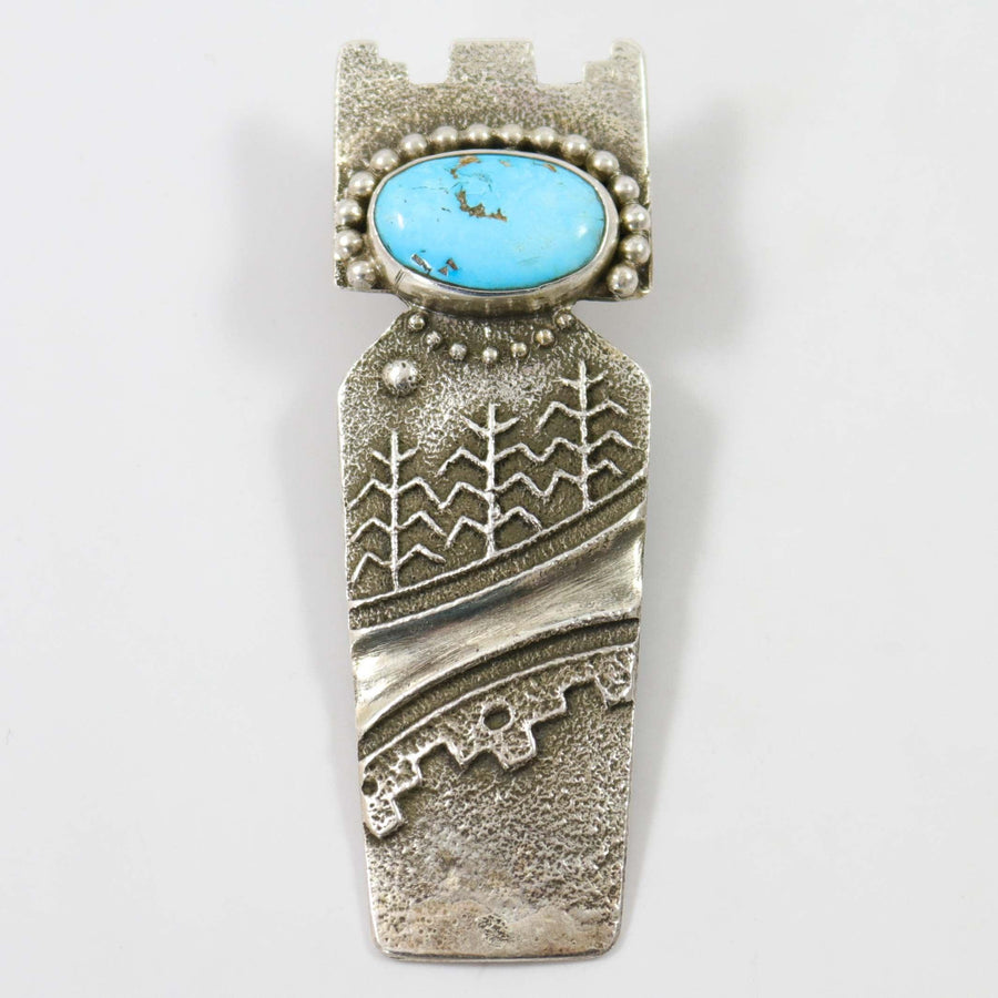 Kingman Turquoise Pendant by Joel Pajarito - Garland's